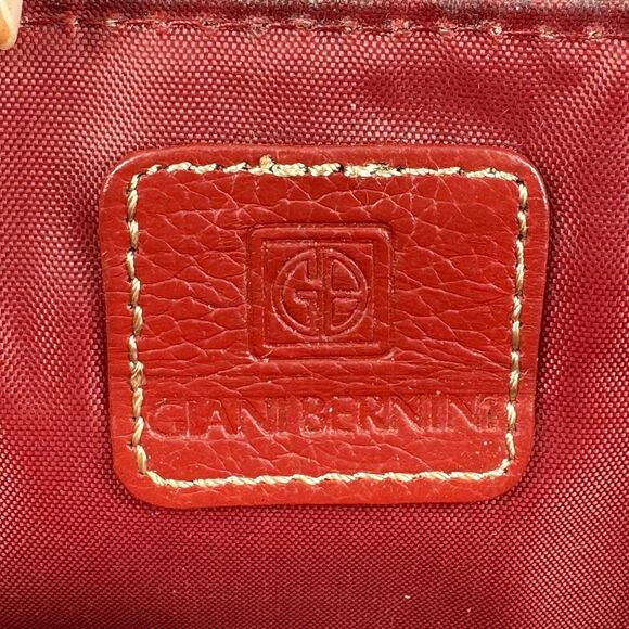 Giani Bernini Red Genuine Leather Zip Around Wallet Organizer 8” X 4” - Picture 10 of 10